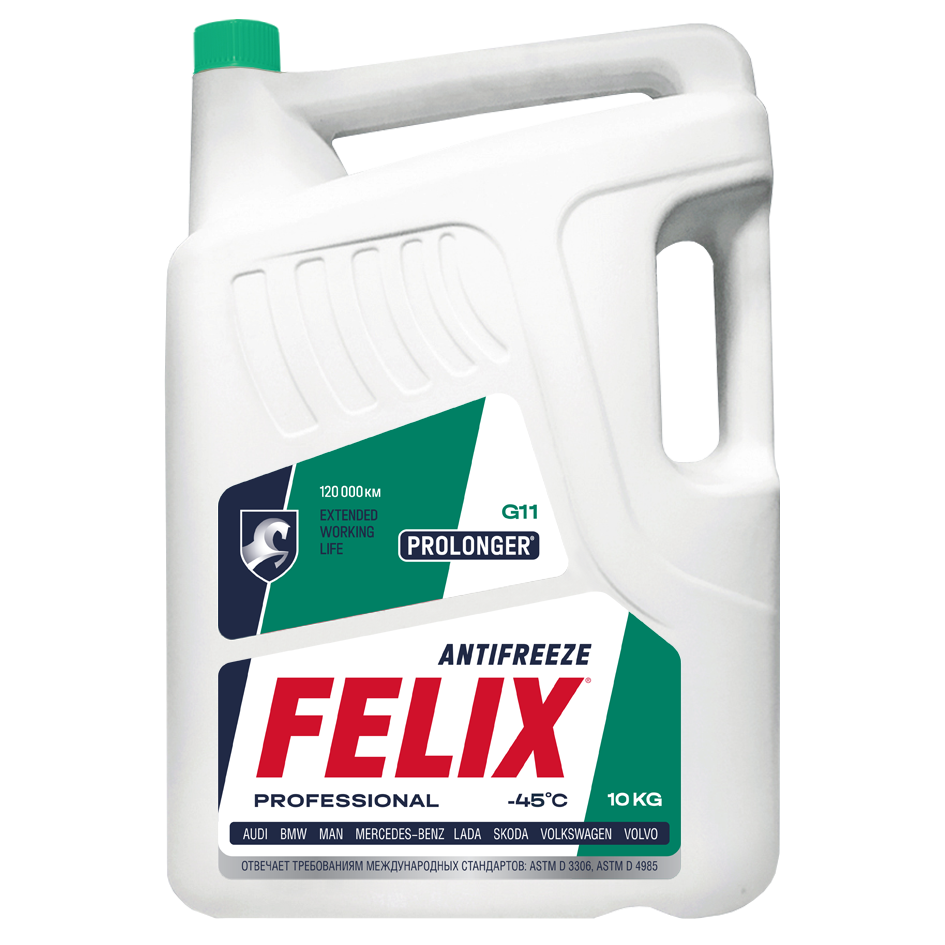 ОЖ FELIX Prolonger зеленый антифриз 10кг (уп.2)