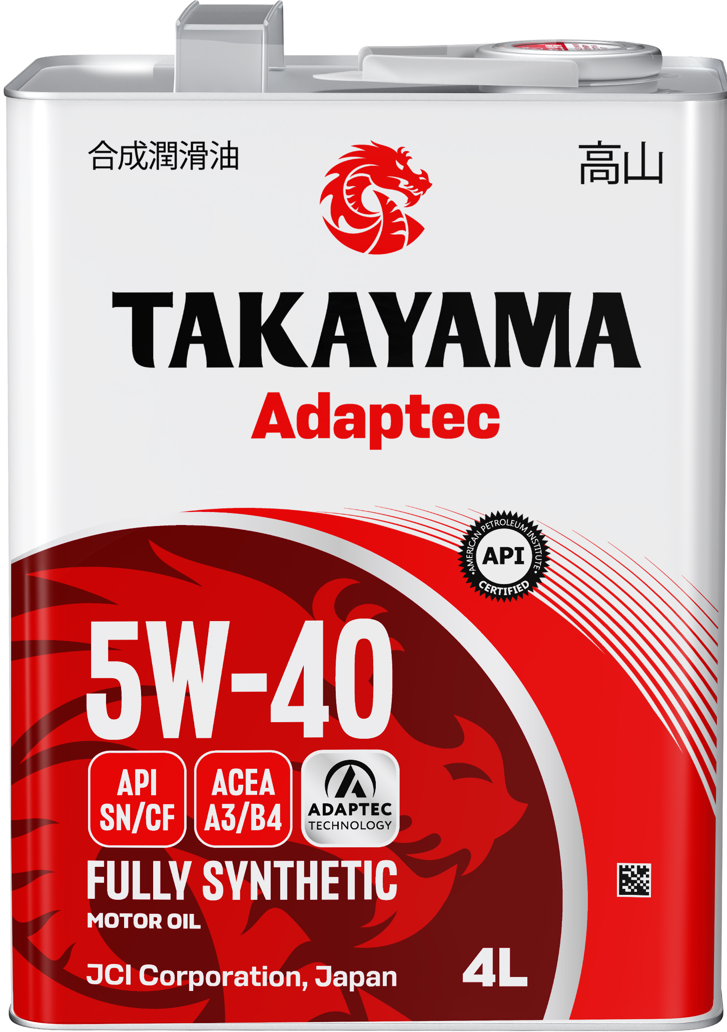 Takayama Adaptec SAE 5W-40 ACEA A3/B4 API SN/CF 4л (металл) (уп.4)