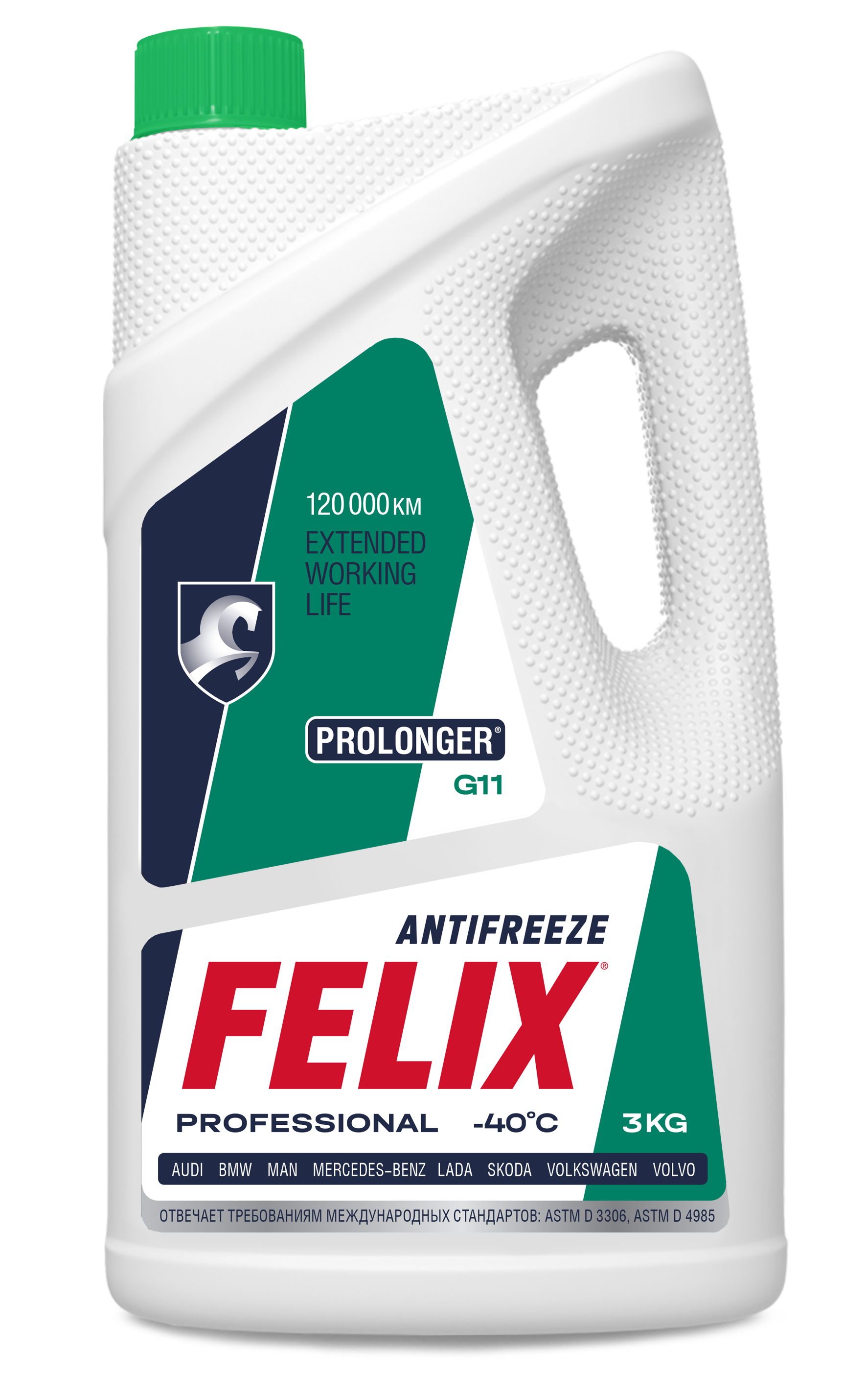 ОЖ FELIX Prolonger зеленый антифриз 3кг(уп.4)