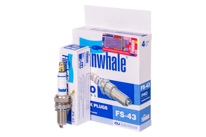 FS43 FINWHALE  Свеча зажигания 1.0-1.2L  Aveo, Spark(10-), Cobalt, Gentra,
