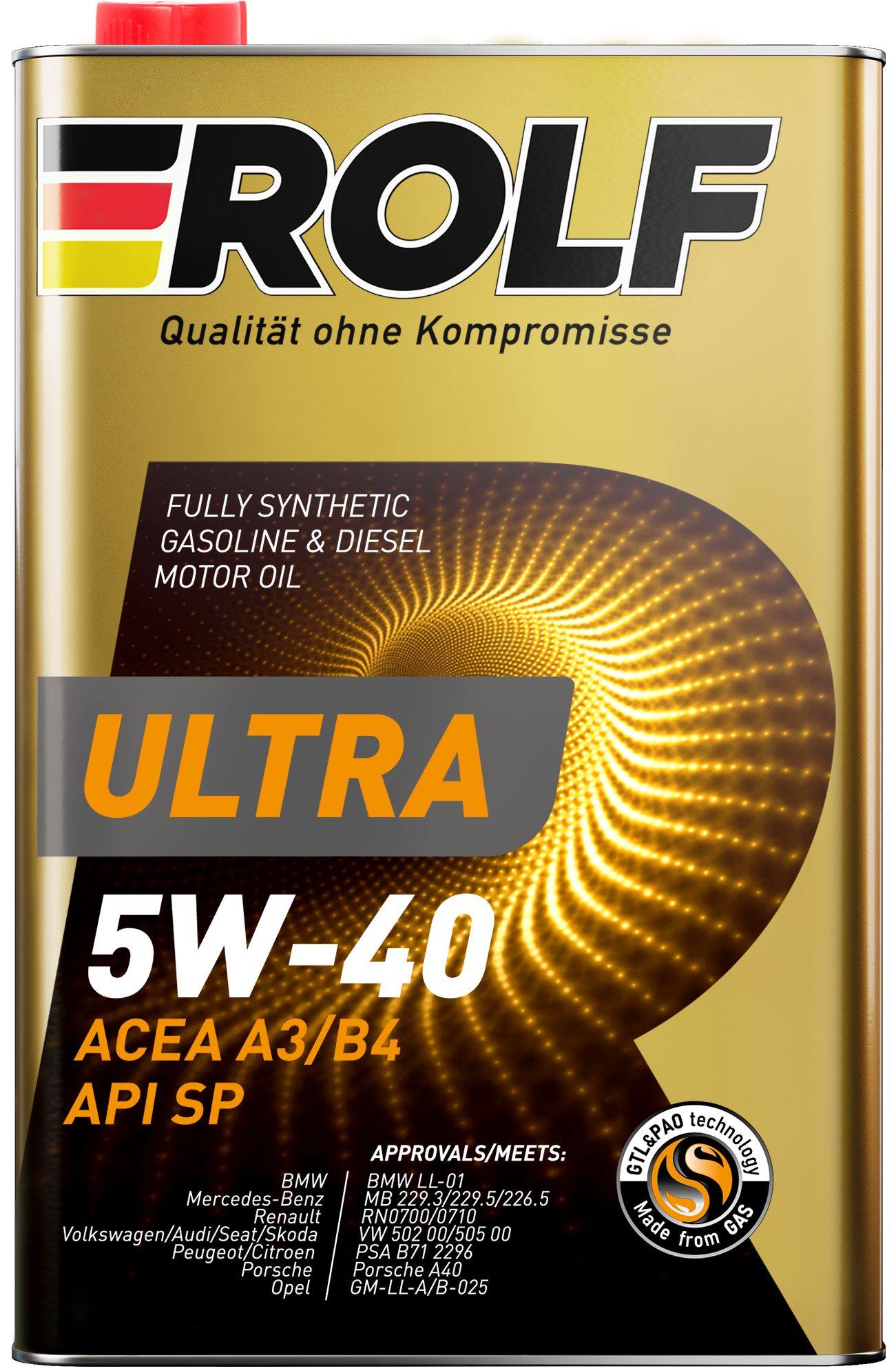 ROLF Ultra SAE 5W-40 ACEA  A3/B4 API SP  1л металл (уп.12)