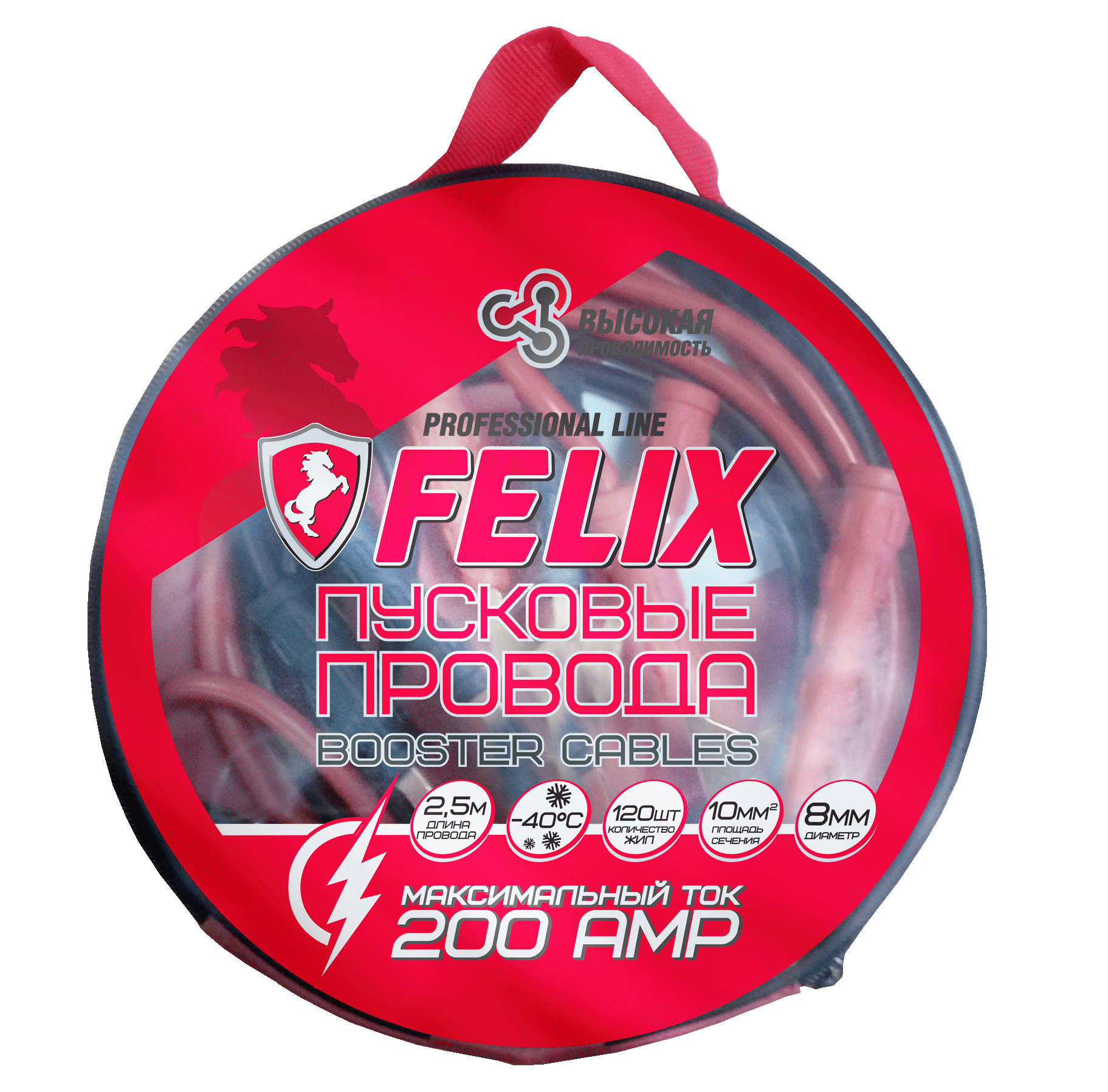 Пусковые провода Felix (200A)(уп.10)
