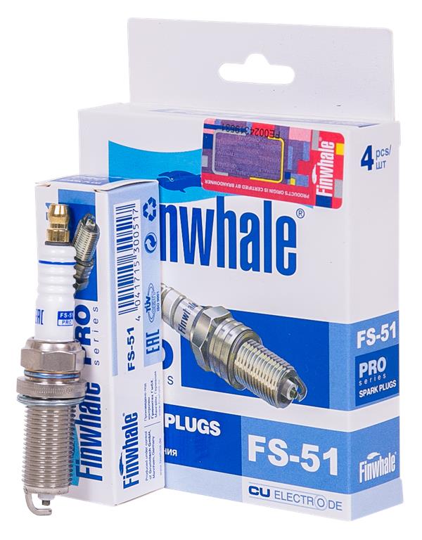 FS51 FINWHALE Свеча зажигания  Hilux (05-15) / Land Cruiser Prado (J120) / Yaris (P90); Colt VI (02-