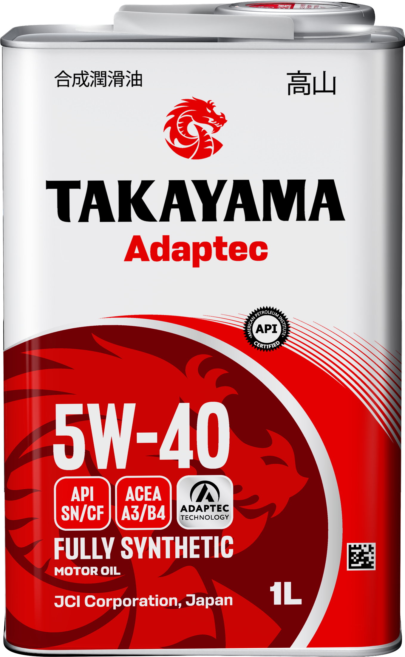 Takayama Adaptec SAE 5W-40 ACEA A3/B4 API SN/CF 1л (металл) (уп.12)