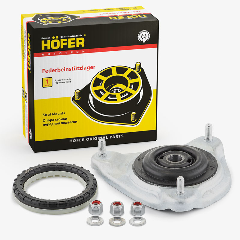 Опора передней стойки 2190 с подшипником (с ЭУР) HOFER