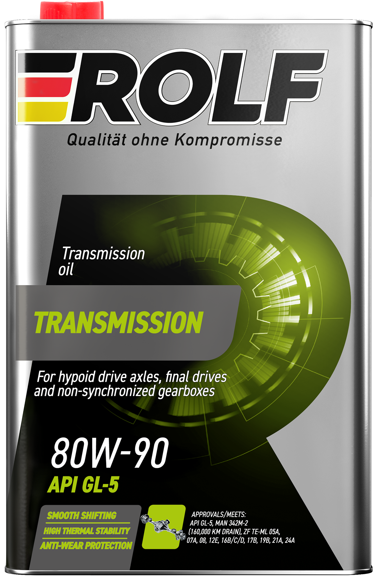 ROLF Transmission SAE 80W-90 API GL-5  1л.(уп.12) металл