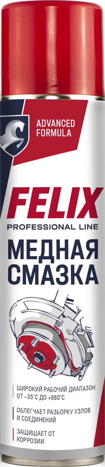 Смазка высокотемпературная медная FELIX, в аэроз. уп. 400 мл (уп.12)