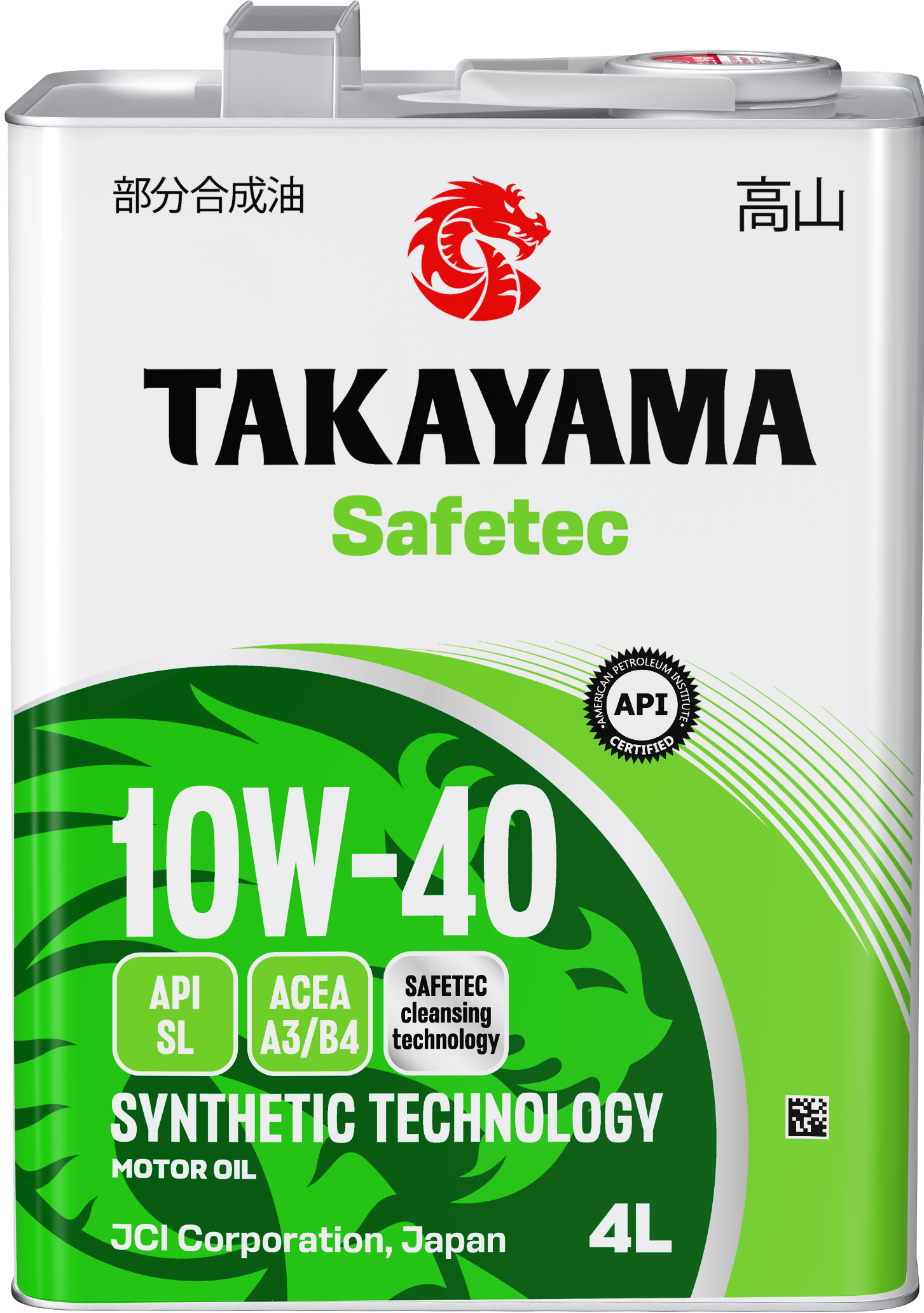 Takayama Safetec SAE 10W-40 ACEA A3/B4 API SL 4л (металл) (уп.4)