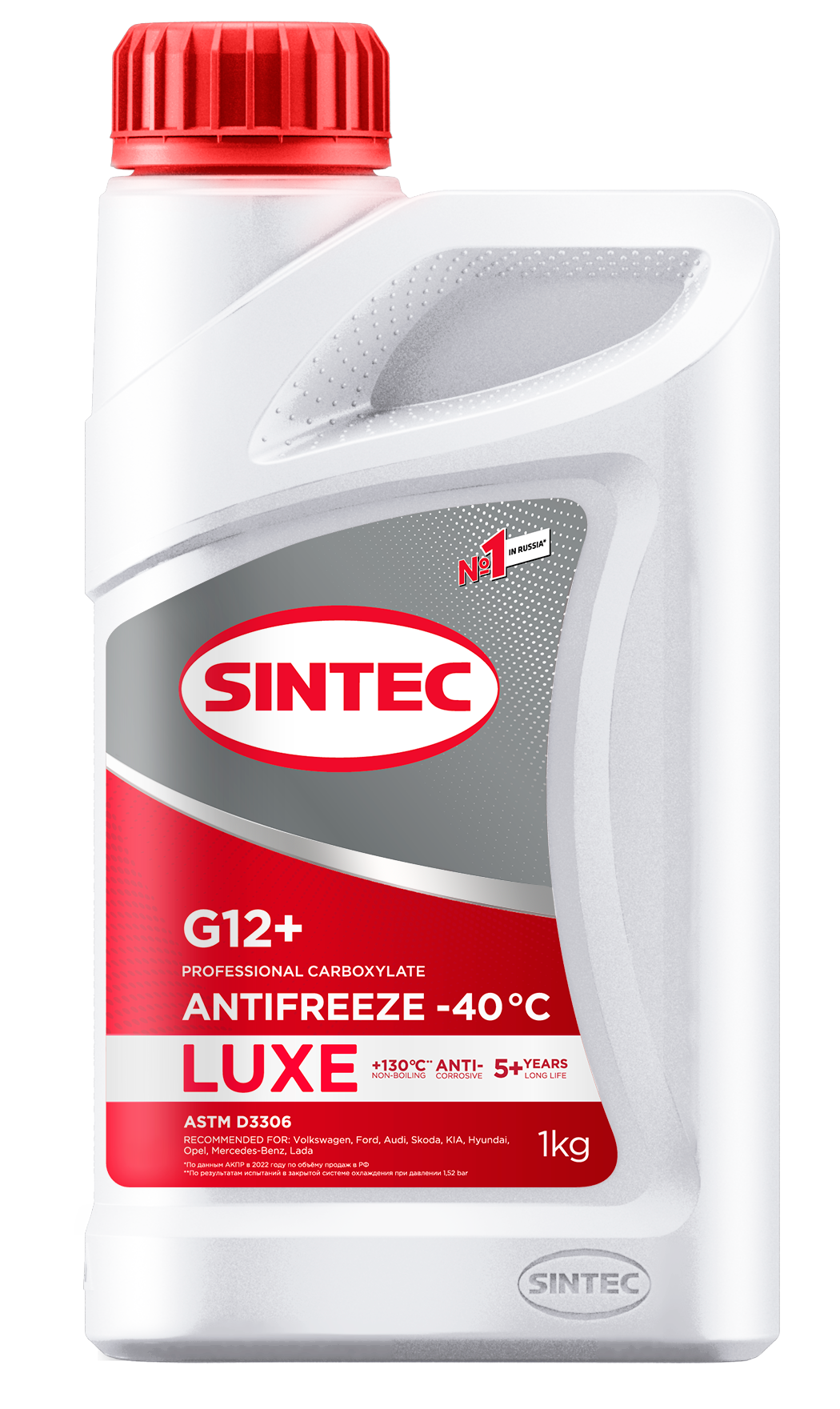 Sintec ANTIFREEZE LUXE G12+ (-40) 1кг. (уп.12)нов антифриз