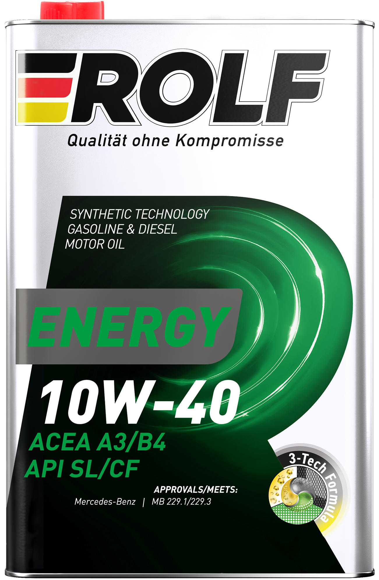 ROLF Energy SAE 10W-40 ACEA A3/B4 API SL/CF п/с 1л. (уп.12) металл