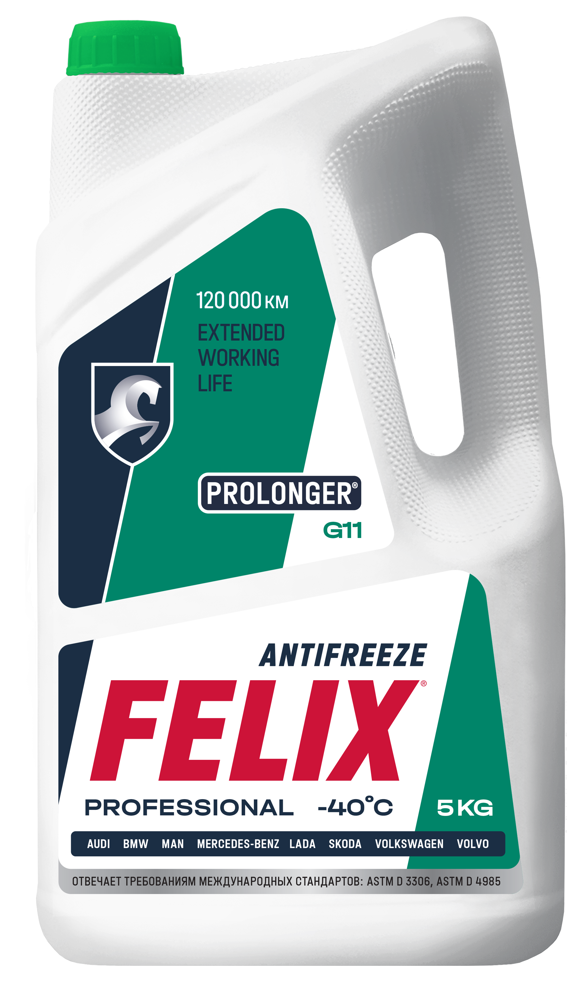 ОЖ FELIX Prolonger зеленый антифриз 5кг (уп.4)