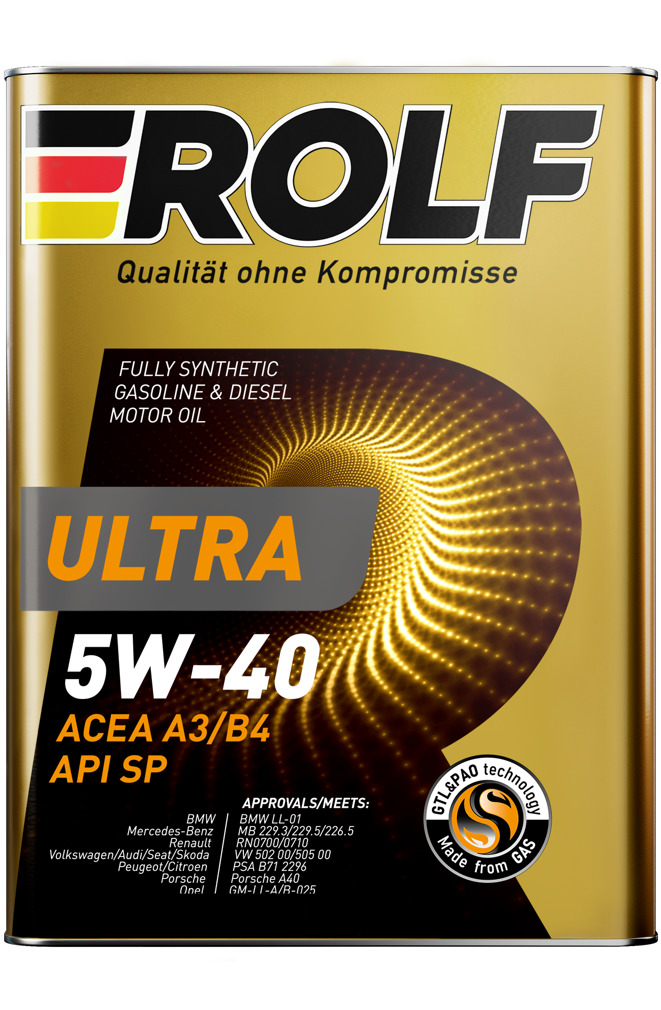 ROLF Ultra SAE 5W-40 ACEA  A3/B4 API SP  4л металл (уп.4)