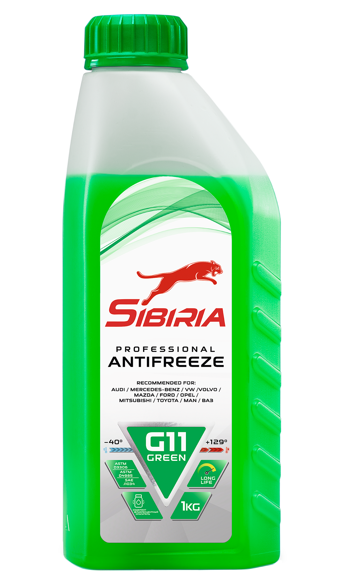SIBIRIA  ANTIFREEZE ОЖ-40 зеленый 1кг. G11 (уп 12) антифриз