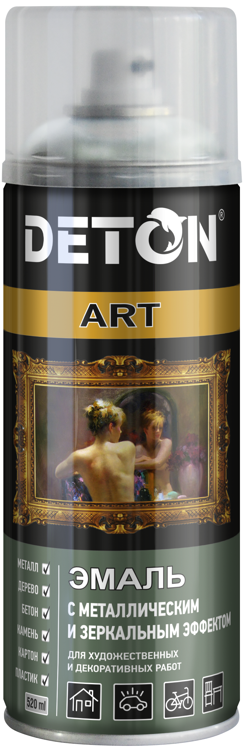 Хром Deton ART аэрозоль 520 мл (уп.12)